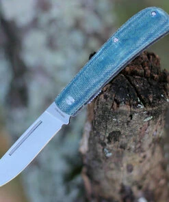 Cheap 😍 Lord And Field Outfitters Lord & Field Dungaree Linerlock LOR02, 2.88" Stainless Steel Plain Blade, Denim Canvas Micarta Handle 💯