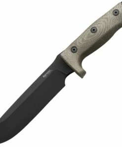 New ✨ LionSTEEL M7B CVG Fixed Blade, 7" Black Sleipner Steel Plain Blade, Green Canvas Micarta Handle, Black Kydex Sheath ⭐