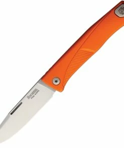 New 🎉 LionSteel Thrill Slip Joint - Orange Alum. (3.2" Satin M390) T- LA-OS 👍