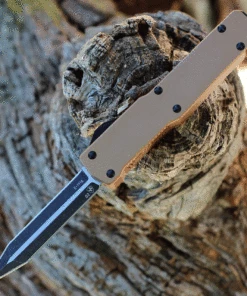 Top 10 🌟 Templar Knife Co. Templar Premium Lightweight Slim OTF -Alum. Bronze (3.25" D2 Blk Dagger) MA-AB-12-1 😀