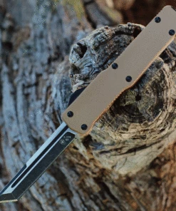 Outlet ⌛ Templar Knife Co. Templar Premium Lightweight Slim OTF -Alum. Bronze (3.25" D2 Blk Tanto) MA-AB-22-1 ✔️