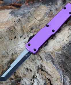 Wholesale ✨ Templar Knife Co. Templar Premium Lightweight Slim OTF -Alum. Purple (3.25" D2 Blk Tanto) MA-AP-22-1 🎁