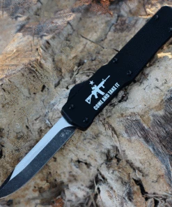 Discount 👏 Templar Knife Co. Templar Premium Lightweight Slim OTF -Alum. Blk CATI (3.25" D2 Blk Drop Point) MA-AR15-32-1 👍