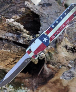 Best deal 🎉 Templar Knife Co. Templar Premium Lightweight Slim OTF -Alum. Texan (3.25" D2 Blk Drop Point) MA-FL-32-1 🎁