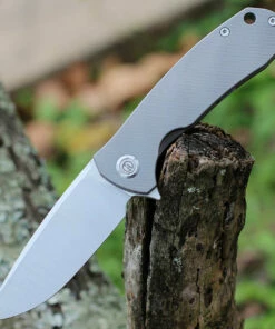 Hot Sale 👏 Maxace Knives Maxace Balance 2021 - Gray Titanium (3.7" M390 Satin) MBL101 🔥