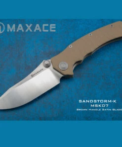 Best Sale 😍 Maxace Knives Maxace Sandstorm K - Brown G10 (4.4" Bohler K110 Satin) MSK07 💯