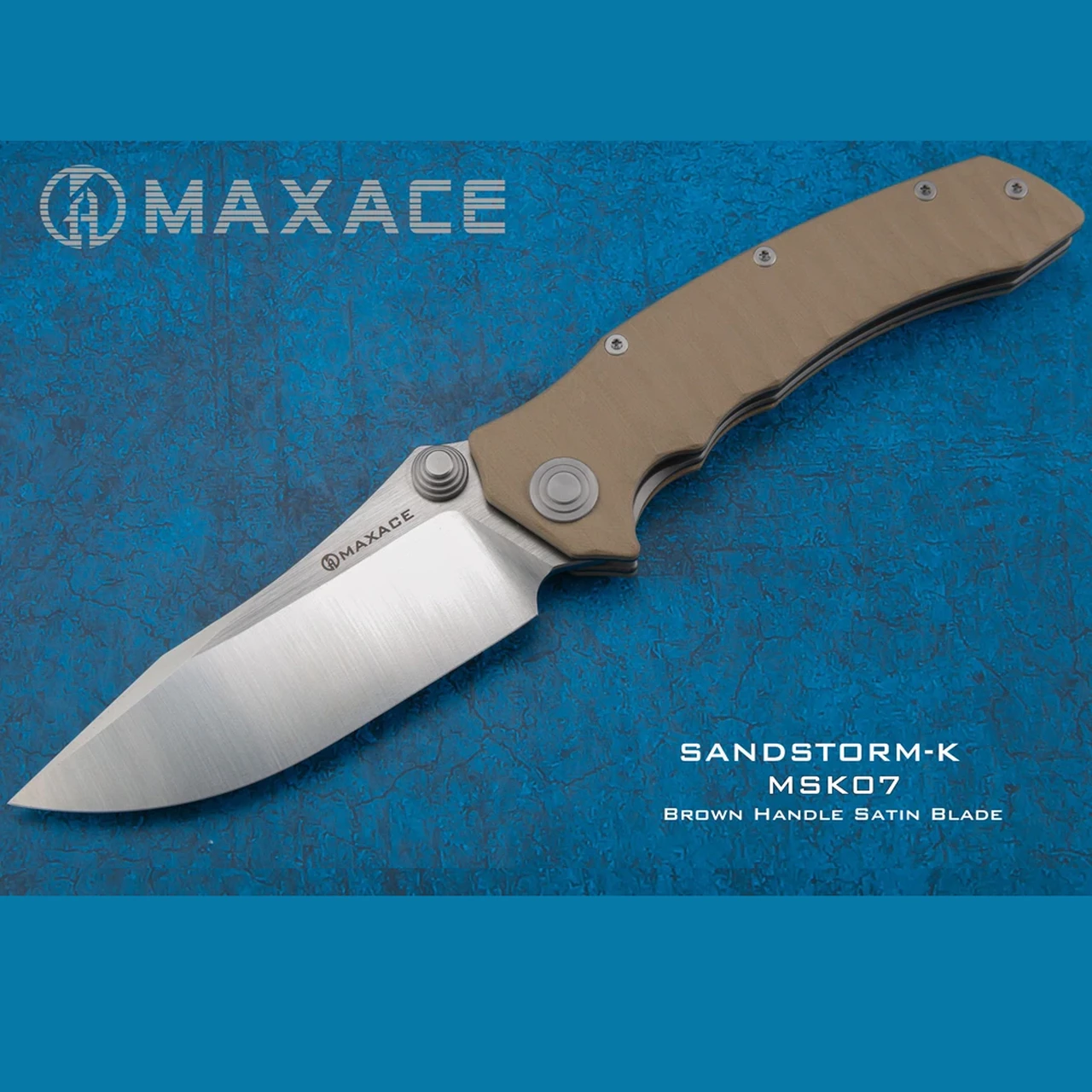 Best Sale 😍 Maxace Knives Maxace Sandstorm K - Brown G10 (4.4" Bohler K110 Satin) MSK07 💯 1 Best Sale 😍 Maxace Knives Maxace Sandstorm K - Brown G10 (4.4" Bohler K110 Satin) MSK07 💯