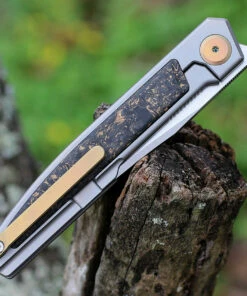 Wholesale 🌟 Maxace Knives Maxace Persian Front Flipper - Gray Ti / CF (4" Satin M390) MCPS01 🎁 -Automatic Knives shop MAXMCPS01.1 59489.1639509795