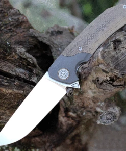 Wholesale 🎉 Maxace Knives Maxace Goliath 2.0 Brown Micarta / Blk SW (4.3" K110 Satin) MGL201 👍