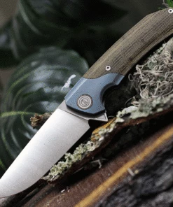 Best reviews of ✨ Maxace Knives Maxace Goliath 2.0 - Micarta /Blue SW Bolster (4" Satin) MGL202 😍