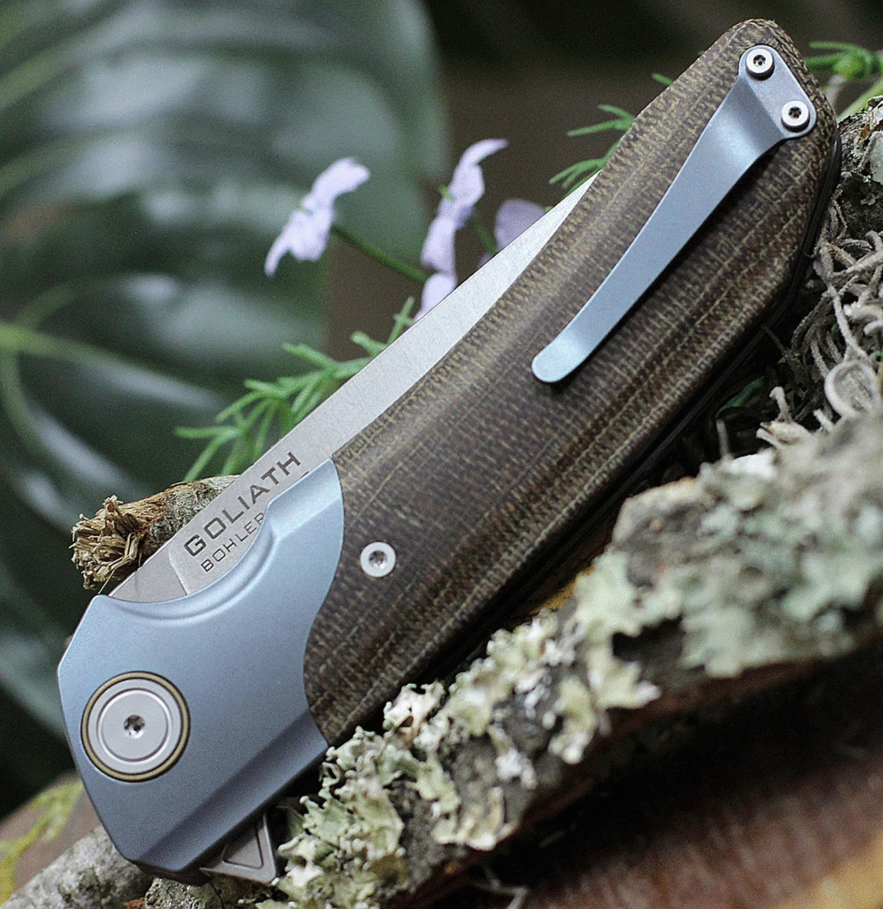 Best reviews of ✨ Maxace Knives Maxace Goliath 2.0 - Micarta /Blue SW Bolster (4" Satin) MGL202 😍 4 Best reviews of ✨ Maxace Knives Maxace Goliath 2.0 - Micarta /Blue SW Bolster (4" Satin) MGL202 😍 - Image 4
