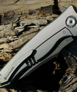 Budget 🧨 Maxace Knives Maxace Killer Whale 2.0 - Gray Ti (3.9" ASP-60 Gray SW) MKW203 🛒 -Automatic Knives shop MAXMKW203.2 55170.1644424669