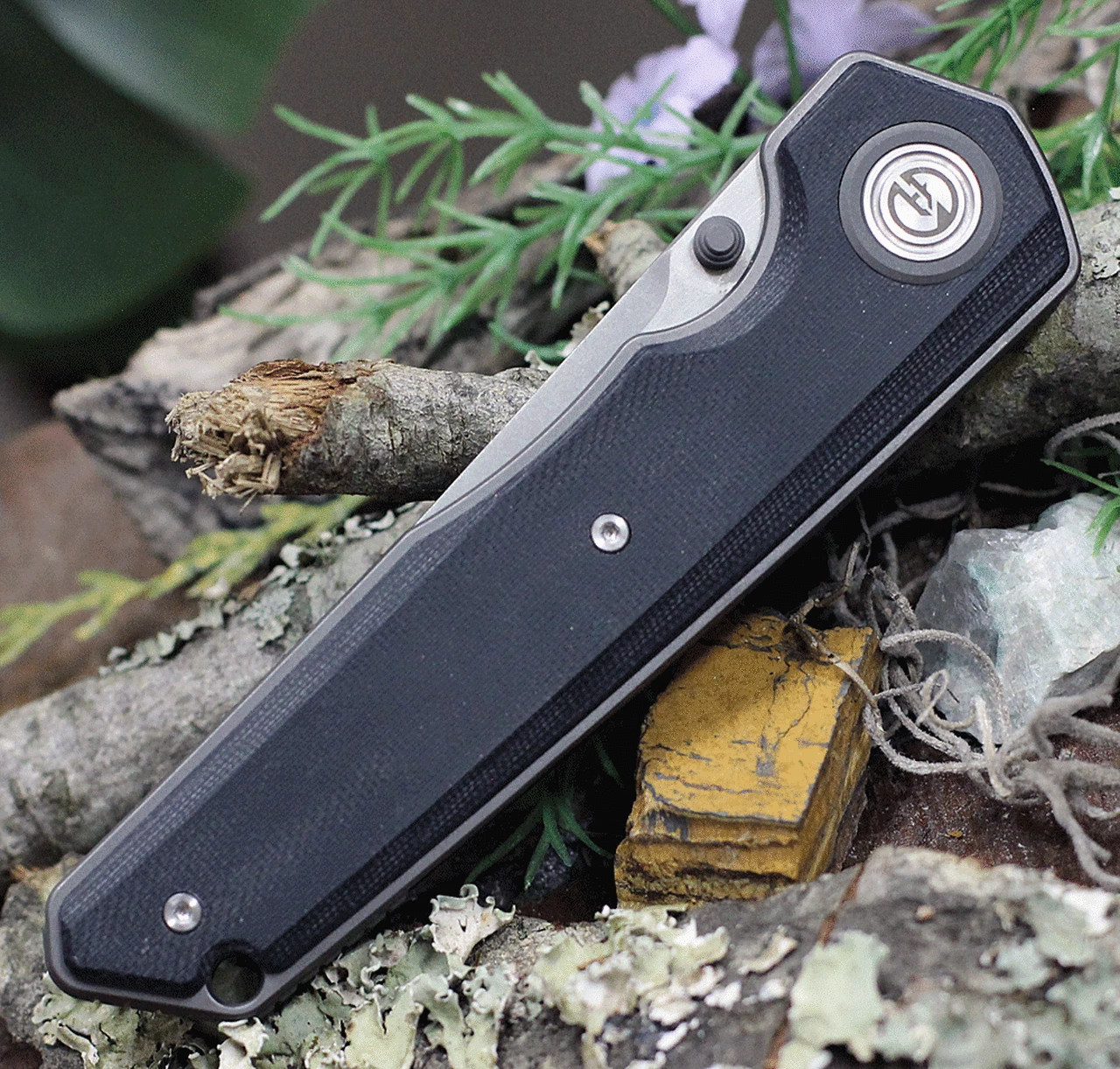 Outlet 🛒 Maxace Knives Samurai MSM10, 3.74" K110 Gray Drop Point Plain Blade, Black G-10 Handle 😀 3 Outlet 🛒 Maxace Knives Samurai MSM10, 3.74" K110 Gray Drop Point Plain Blade, Black G-10 Handle 😀 - Image 3