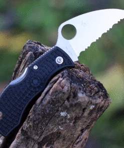 Brand new 😀 Spyderco Knives Spyderco Manbug - Blk FRN (1.9" VG-10 Serrated) MBKWS 🎉 -Automatic Knives shop MBKWS 66921.1637169818