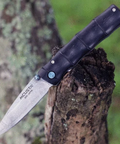 Budget 🎉 Mcusta Shinra MC-0076D, 2.75" Take Damascus Blade, Staminawood Handle ⌛