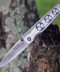 Deals 😍 Mcusta Kamon Kaede MC-0096D, 2.875 Damascus Blade, Decorative Handle, Woven Nishijin Pouch 💯