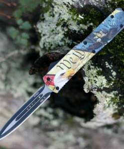 Best Sale 🌟 Templar Knife Co. Templar Knife Slim OTF Eagle M-EG-13-1, 3.5" 440C Black/Satin Dagger Blade, Aluminum Zinc Handle ⌛