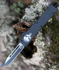 Outlet 🧨 Templar Knife Co. Templar Knife Slim OTF Fallen M-FL-23-1, 3.5" 440C Black/Satin Tanto Blade, Aluminum Zinc Handle ⭐