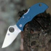 New ✨ Spyderco Knives Spyderco Manbug FRN K390 MFK390, 2.29" K390 Steel Plain Blade, Blue FRN Handle ⌛