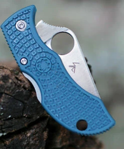 New ✨ Spyderco Knives Spyderco Manbug FRN K390 MFK390, 2.29" K390 Steel Plain Blade, Blue FRN Handle ⌛ -Automatic Knives shop MFPK390.2 19176.1599852616