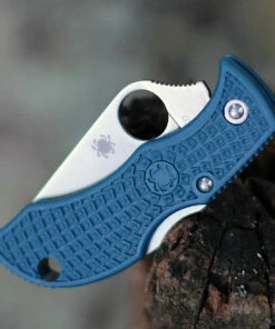 New ✨ Spyderco Knives Spyderco Manbug FRN K390 MFK390, 2.29" K390 Steel Plain Blade, Blue FRN Handle ⌛ -Automatic Knives shop MFPK390.3 13776.1599852616