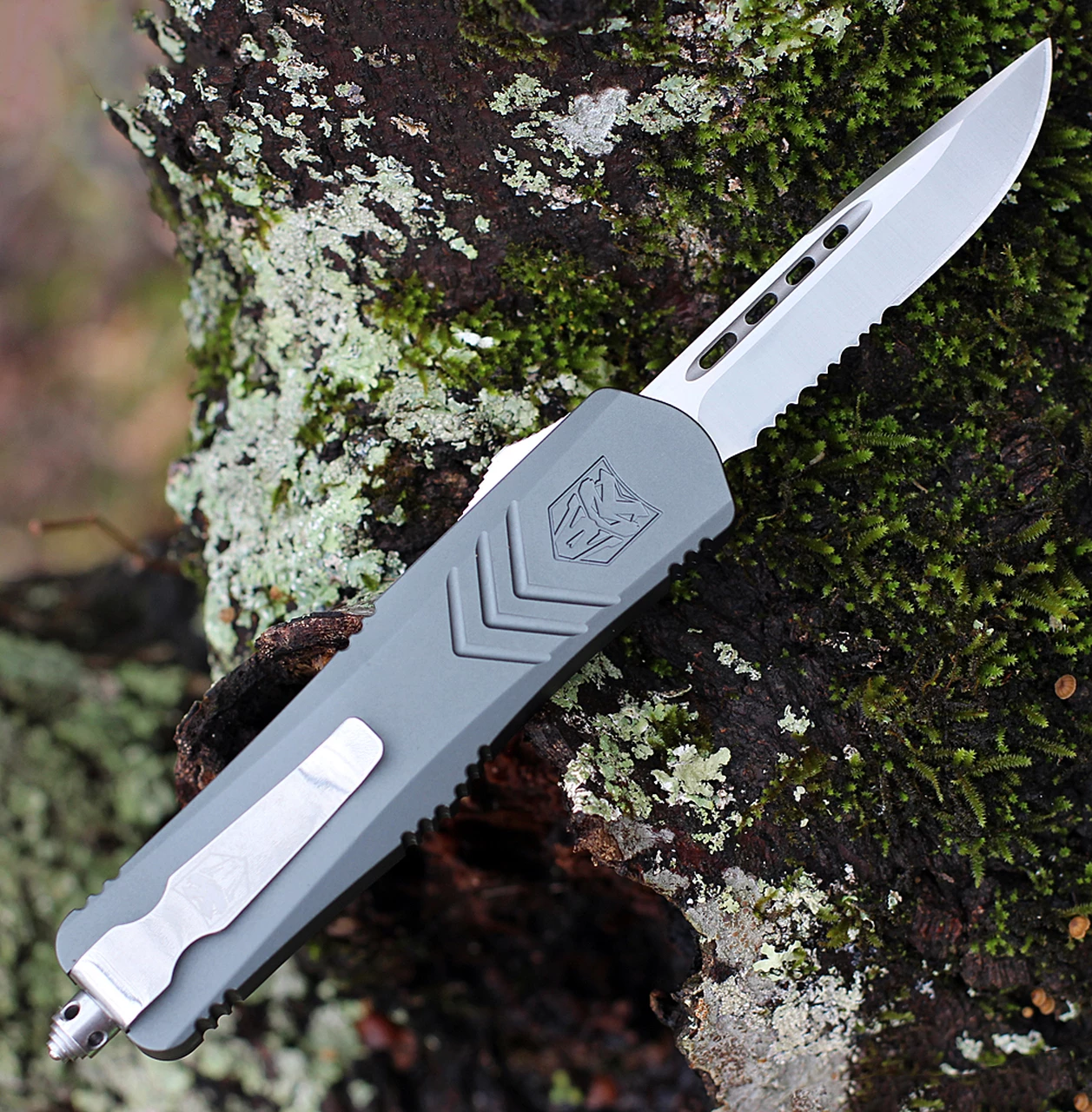 Budget 😀 CobraTec Knives MGYFS-XMDS Medium FS-X Grey, 3.0" D2 Steel Drop Point Serrated Blade, CNC Aviation Aluminum Handle ⭐ 2 Budget 😀 CobraTec Knives MGYFS-XMDS Medium FS-X Grey, 3.0" D2 Steel Drop Point Serrated Blade, CNC Aviation Aluminum Handle ⭐ - Image 2