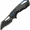 Coupon 🛒 MKM - Maniago Knife Makers Isonzo Black Coated Serrated Hawkbill Blade, Black FRN Handle, Blue Aluminium Spacer 👍