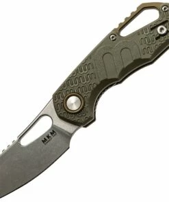 Discount 🌟 MKM - Maniago Knife Makers Isonzo Stonewash Cleaver Blade, Green FRN Handle, Green Aluminium Spacer 🛒