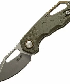 Discount 🤩 MKM - Maniago Knife Makers Isonzo Stonewashed Clip Point Blade, Green FRN Handle, Green Aluminium Spacer 🎁