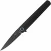 Best Sale 🌟 MKM - Maniago Knife Makers, Zieba Flame Flipper, FL01-TDSW, 2.9" Black Stonewashed Drop Point Blade, Black Titanium Handle ⌛