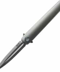 Best Pirce 🧨 MKM - Maniago Knife Makers, Zieba Flame Flipper, FL02-TSW, 2.9" Stonewash Dagger, Titanium Handle 🌟