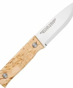 Promo 🧨 Marttiini Knives Marttiini Tundra Bushcraft 352010, 4.33" Stainlees Steel Plain Blade, Natural Waxed Curly Birch Handle ✔️