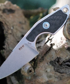Cheap ✨ MKM - Maniago Knife Makers Mikro 2 Fixed Blade R02-CF, 2" Bohler M390 Stonewashed Plain Blade, Black Carbon Fiber Handle 🤩 -Automatic Knives shop MR02CF.3 79855.1627402278