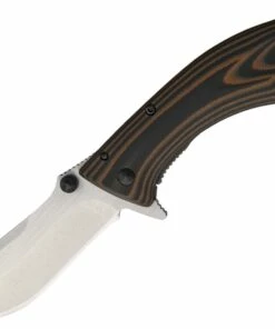 Best Sale 🔥 Outdoor Edge CQ-30 Small Conquer Framelock Knife, 3" Drop Point Plain Blade, Brown Handle 🎁