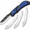 Buy 👏 Outdoor Edge RazorLite EDC Folding Knife RLU30-40C, 3" Replaceable Blade, Blue Rubberized TPR Handles 🎁