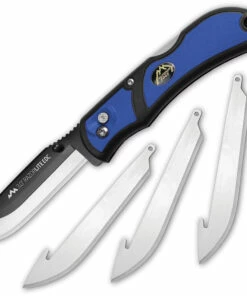 Buy 👏 Outdoor Edge RazorLite EDC Folding Knife RLU30-40C, 3" Replaceable Blade, Blue Rubberized TPR Handles 🎁