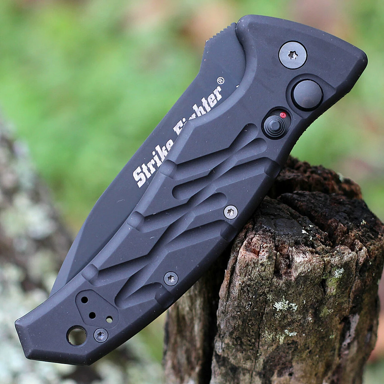 Outlet ✨ Ontario Strike Fighter SF-3 Automatic - Blk Alum. (3.8" 154CM Blk Serr. Tanto) 8742 🌟 3 Outlet ✨ Ontario Strike Fighter SF-3 Automatic - Blk Alum. (3.8" 154CM Blk Serr. Tanto) 8742 🌟 - Image 3