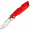 Best Sale 👏 Ontario Knife Co. Wraith Ice Series - Ice Fire 78798RED, 2.6" AUS-8 Satin Recurved Plain Blade, Clear Red Plastic Handle 🌟