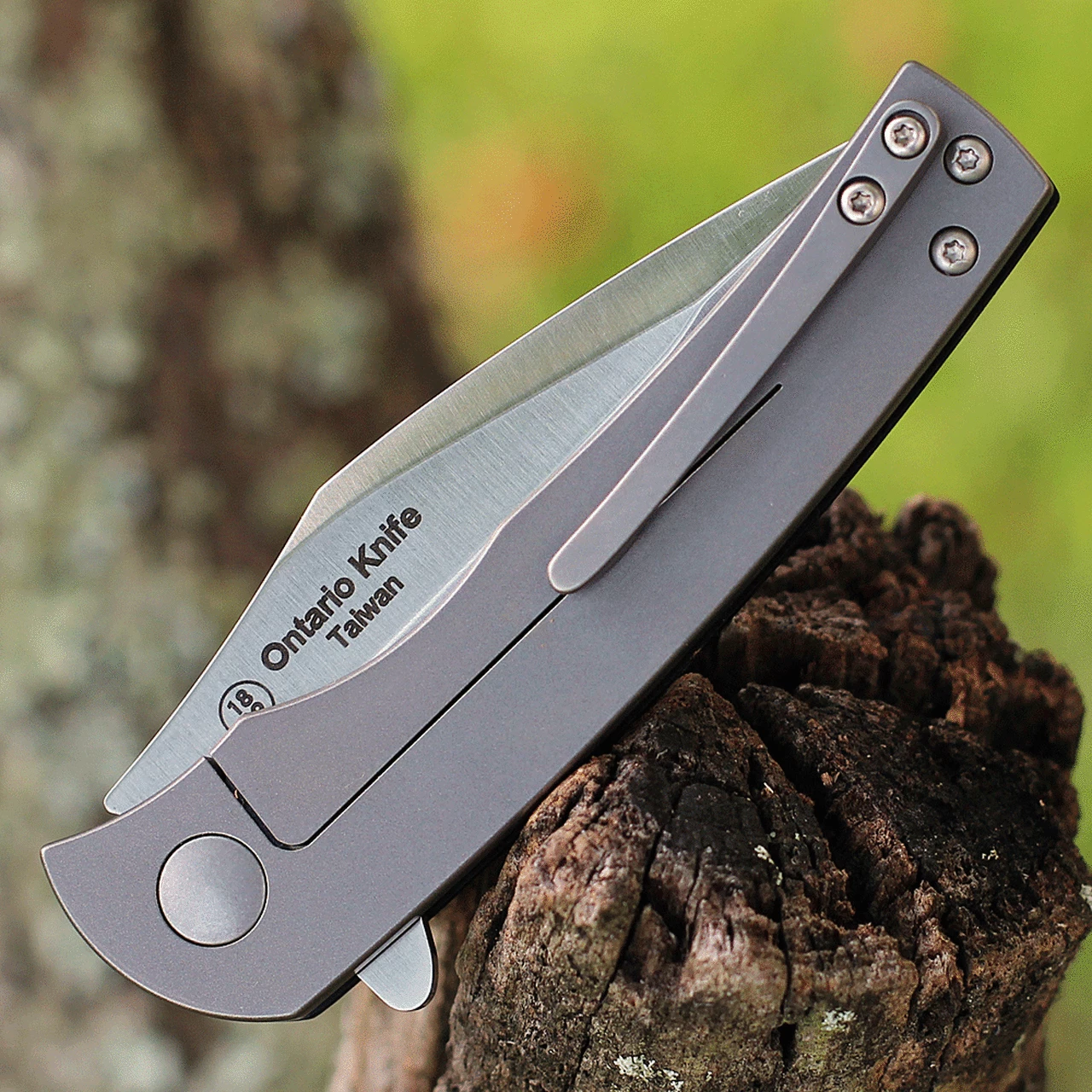 New 👏 Ontario Carter Trinity ON8877, 3" AUS-8 Satin Blade, Black G-10 & Titanium Handles ❤️ 4 New 👏 Ontario Carter Trinity ON8877, 3" AUS-8 Satin Blade, Black G-10 & Titanium Handles ❤️ - Image 4