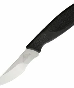 Budget 😀 Ontario Knife Co. Hunt Plus Caper 9718, 4" High Carbon Steel Steel Satin Plain Blade, Black Synthetic Rubber Handle ❤️