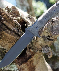 Flash Sale ⌛ Chris Reeve Pacific, 6" S35VN Serrated Blade, Sandblasted Black Canvas Micarta Handle (PAC-1001) 🤩