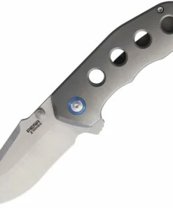 Buy 🔥 Pena Knives X-Series Rhino Flipper PE17, 3" M390 Satin Plain Blade, Gray Titanium Handle 🎁