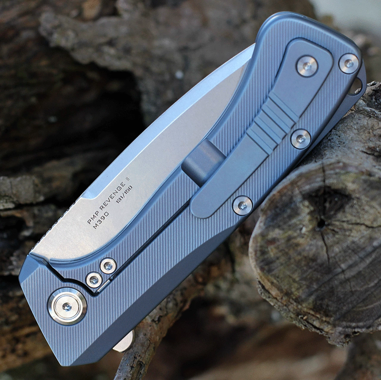Promo 😍 PMP Knives Revenge II - Blue Titanium (3.74" M390 Satin) PMP011 🌟 3 Promo 😍 PMP Knives Revenge II - Blue Titanium (3.74" M390 Satin) PMP011 🌟 - Image 3
