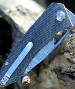 Top 10 😀 PMP Knives PMP Spartan Front Flipper - Blk Micarta (3.25" Damascus) SPBMKDM 🤩 -Automatic Knives shop PMP018.1 22462.1641929771