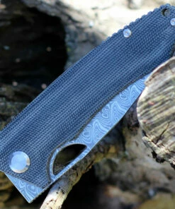 Top 10 😀 PMP Knives PMP Spartan Front Flipper - Blk Micarta (3.25" Damascus) SPBMKDM 🤩 -Automatic Knives shop PMP018.3 96207.1641929770