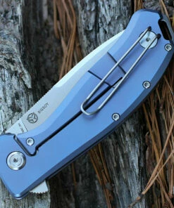 Discount 🤩 PMP Knives Big Boy Flipper - Blue Ti (3.65" 14C28N Satin) PMP023 👏 -Automatic Knives shop PMP023.2 70021.1641314825