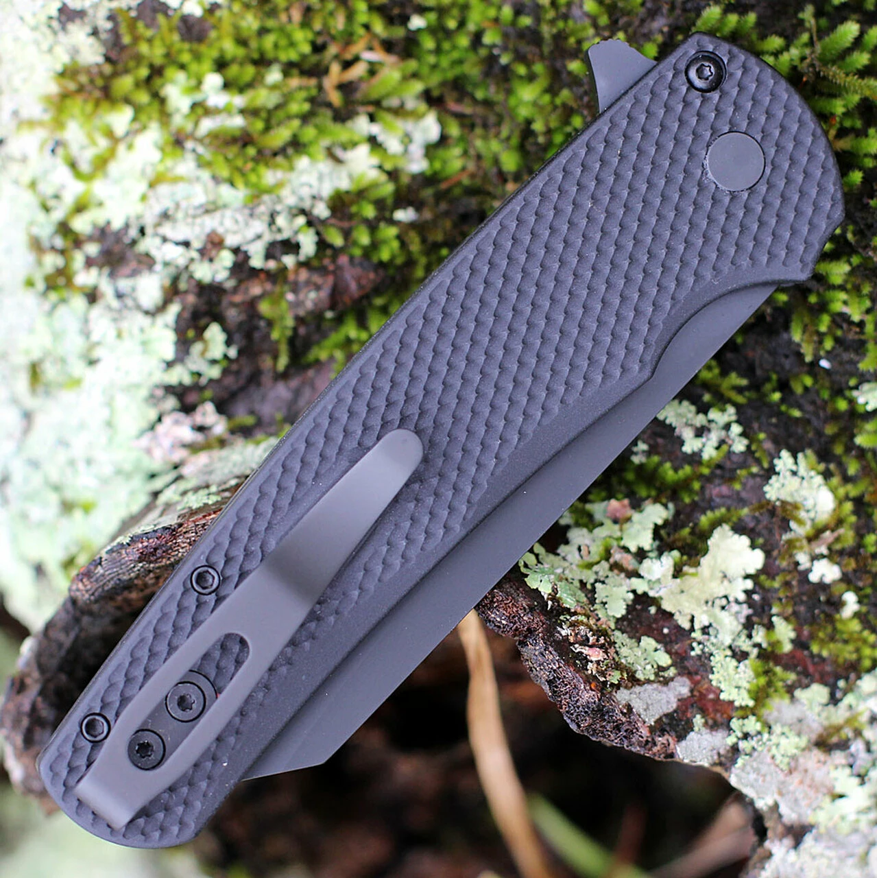 Promo 👍 Pro-Tech Malibu Flipper - Blk Textured Alum (3.3" 20CV Blk DLC Reverse Tanto) 5206 😀 4 Promo 👍 Pro-Tech Malibu Flipper - Blk Textured Alum (3.3" 20CV Blk DLC Reverse Tanto) 5206 😀 - Image 4