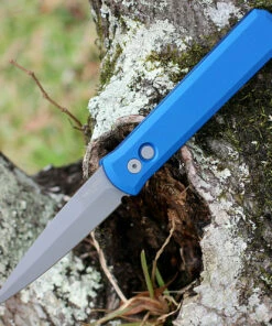 Outlet 👏 Pro-Tech Godfather Automatic - Blue Alum (4" 154CM Blasted) 920-BLUE 🎁