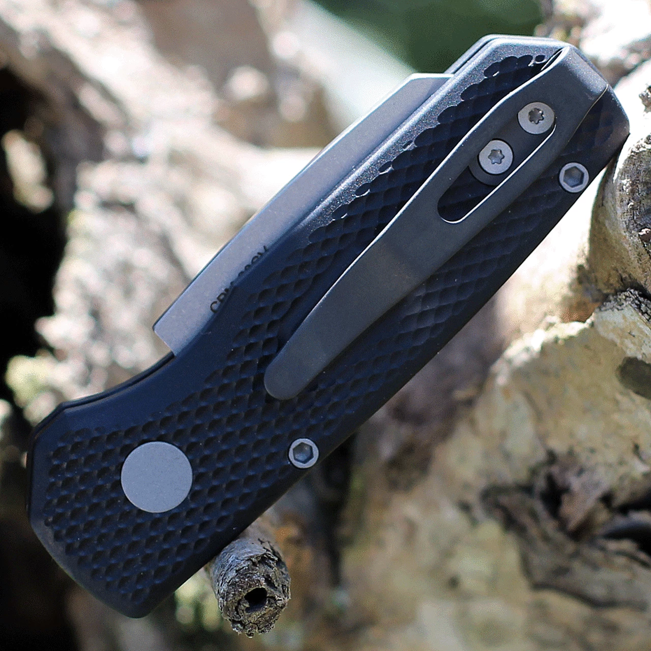 Discount 💯 Pro-Tech Runt 5 Automatic - Textured Blk (1.9" 20CV SW Reverse Tanto) R5205 🔔 4 Discount 💯 Pro-Tech Runt 5 Automatic - Textured Blk (1.9" 20CV SW Reverse Tanto) R5205 🔔 - Image 4