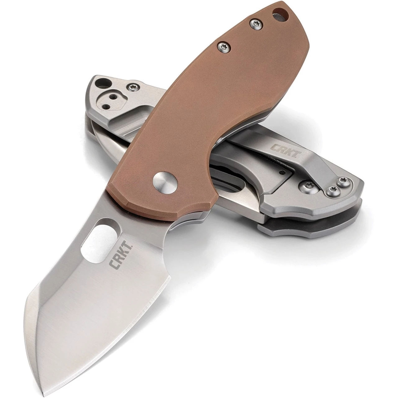 Budget ๐งจ CRKT Pillar Framelock Copper CR5311CU, 2.382" 8Cr13MoV Plain Blade, Handle has a Copper Front w/ 2Cr13 SS on the Back ๐ 3 Budget ๐งจ CRKT Pillar Framelock Copper CR5311CU, 2.382" 8Cr13MoV Plain Blade, Handle has a Copper Front w/ 2Cr13 SS on the Back ๐ - Image 3